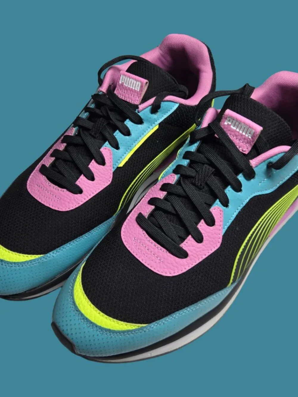 Size 12 - PUMA City Rider Puma Black/Porcelain/Opera Mauve/Yellow Alert